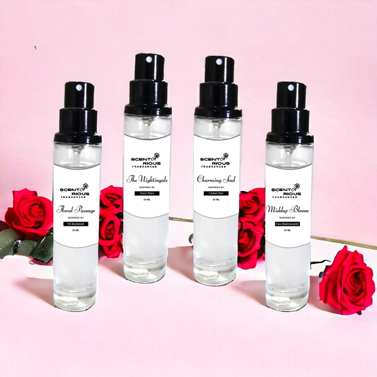 WOMEN PERFUME BUNDLE OF 4 - 15ML EACH - EASY TO CARRY | FREE DELIVERY AND GIFT BAG